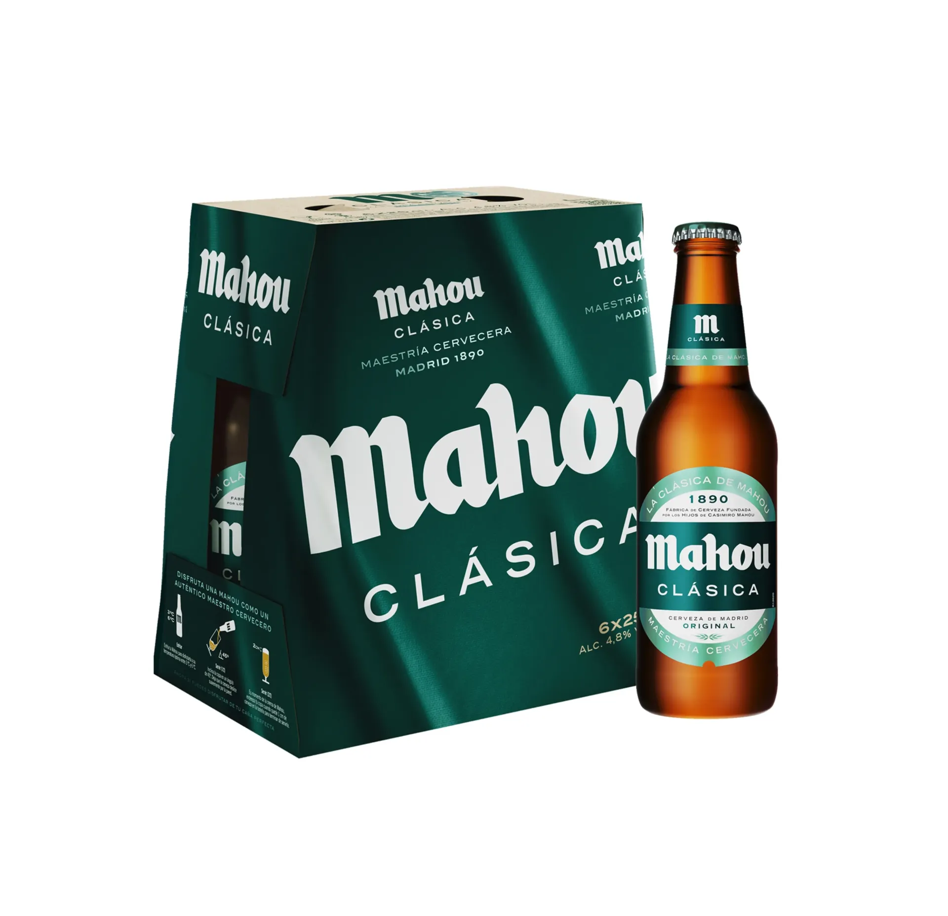 [9654] CERVEZA MAHOU PACK6 BTLL.25CL