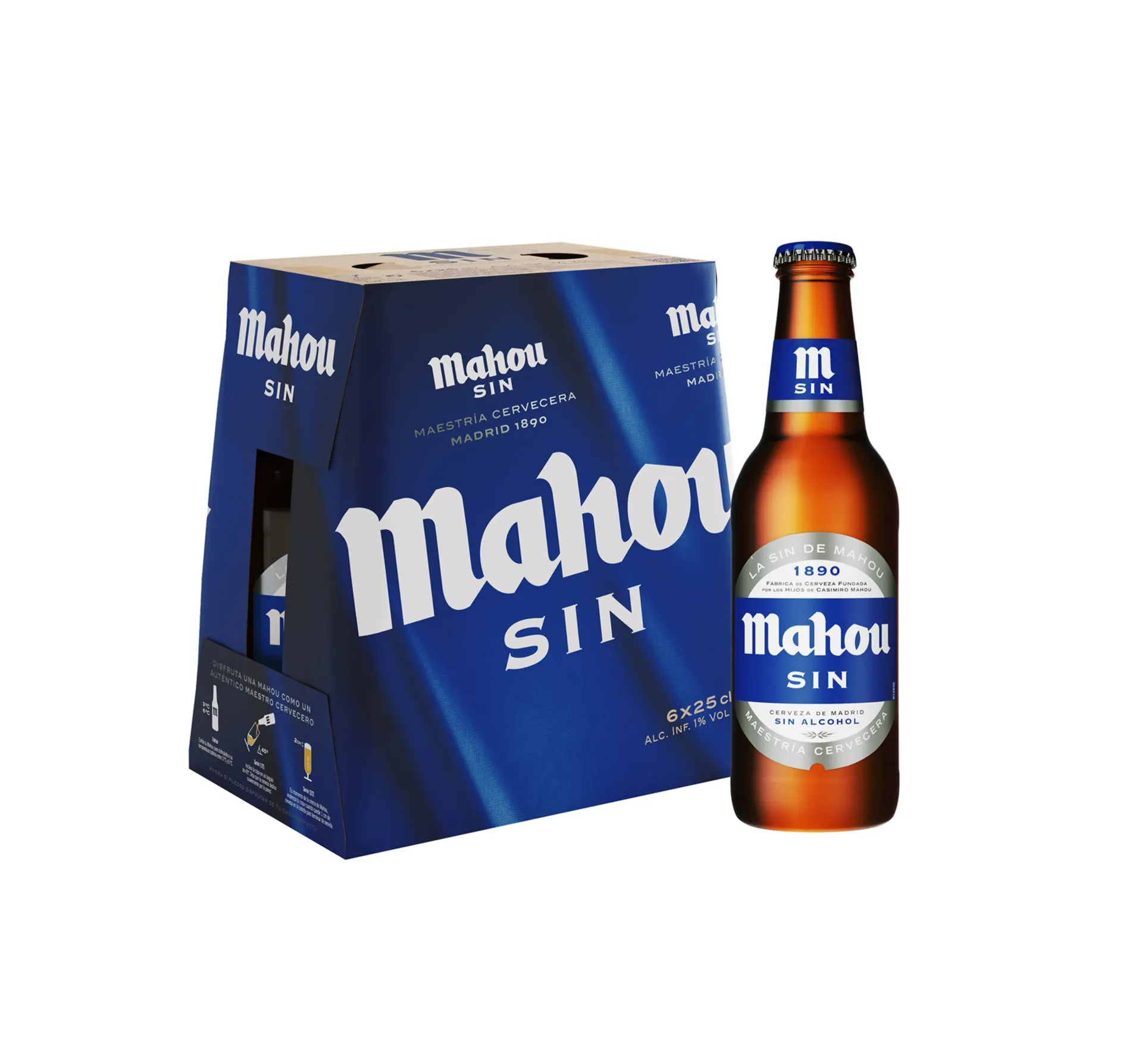 [23013374] CERVEZA MAHOU S/ALC.25CL.X6