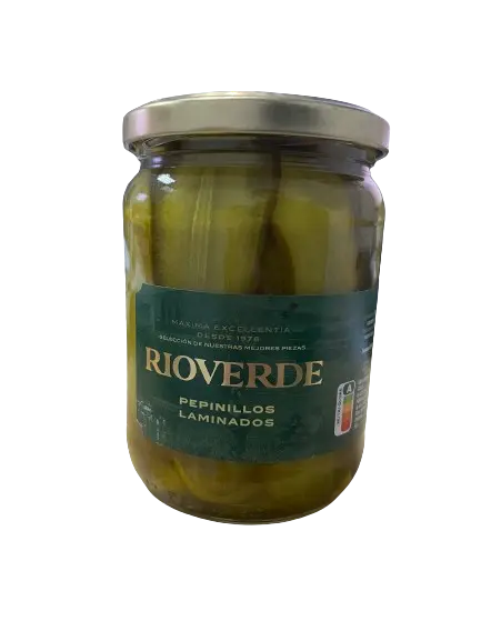 [PR/06189] PEPINILLOS AGRIDULCES EN LAMINAS 520 GR. "RIOVERDE"