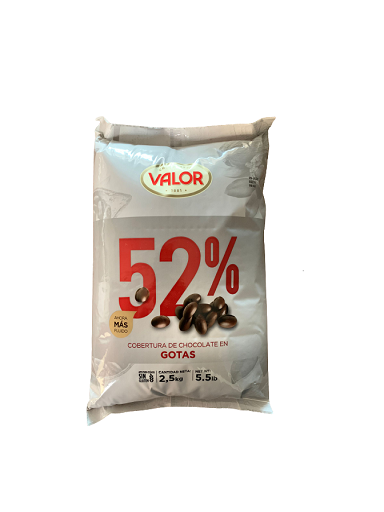 [1894] COBERTURA CHOCOLATE NEGRO 52% VALOR 2,5 KG.